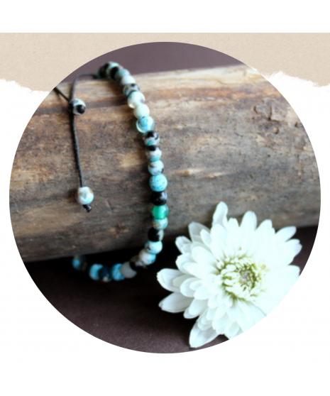 Bracelet en Agate feu bleue