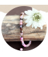 Bracelet en Agate feu rose