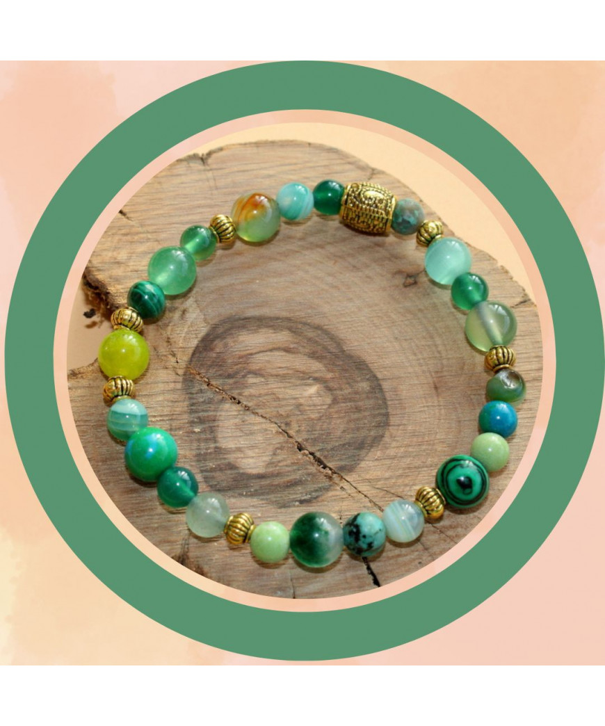 Bracelet vert en Pierres