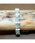 Bracelet Ethnique en Howlite et en Aventurine verte