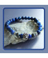 *Bracelet en Agate bleue et Hématite