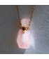 Pendentif Flacon de parfum en Quartz rose