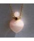 Pendentif Flacon de parfum en Quartz rose