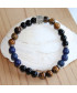 Bracelet Lapis-Lazuli - Agate noire - Œil de tigre