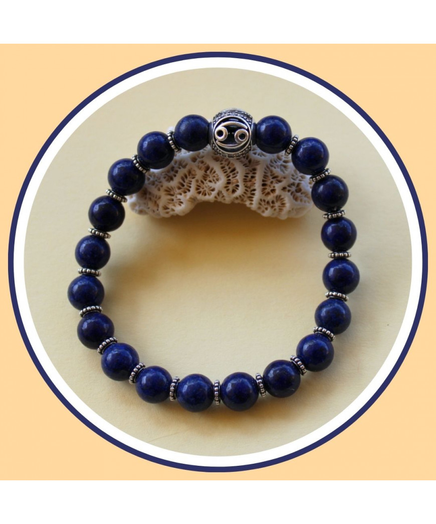 Bracelet Gémeaux en Lapis Lazuli