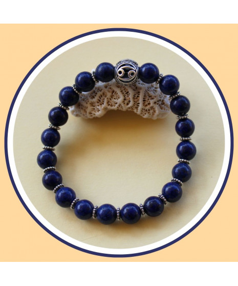 Bracelet Gémeaux en Lapis Lazuli
