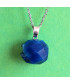 Pendentif Boule de Géode d'Agate bleue