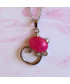 Pendentif Chat en Quartz rose