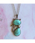 Pendentif Chat en Turquoise