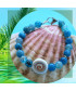 Bracelet  Coquillage en Agate bleue