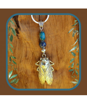 Porte-clefs Cigale en Jaspe...