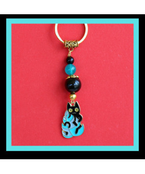 Porte-clefs Chat noir