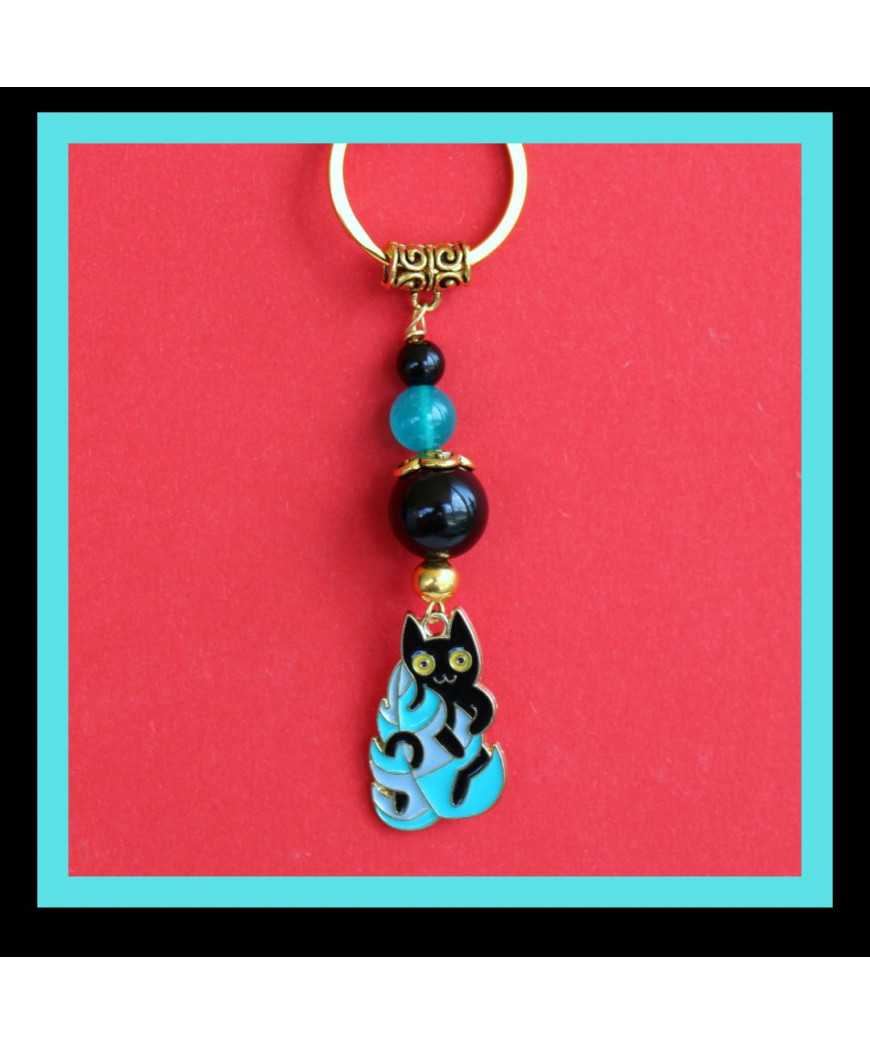 Porte-clefs Chat noir