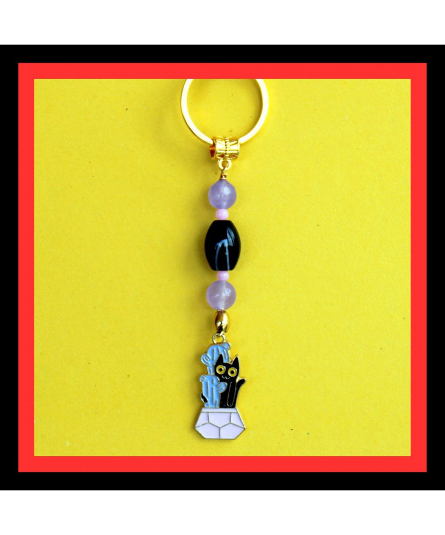 Porte-clefs Chat noir