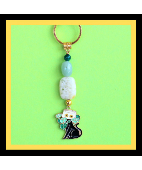 Porte-clefs Chat noir