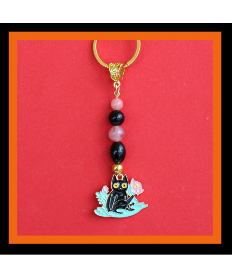 Porte-clefs Chat noir