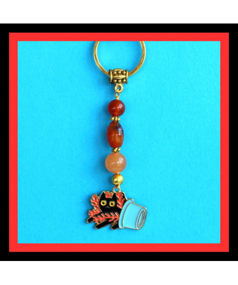 Porte-clefs Chat noir