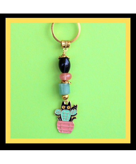 Porte-clefs Chat noir
