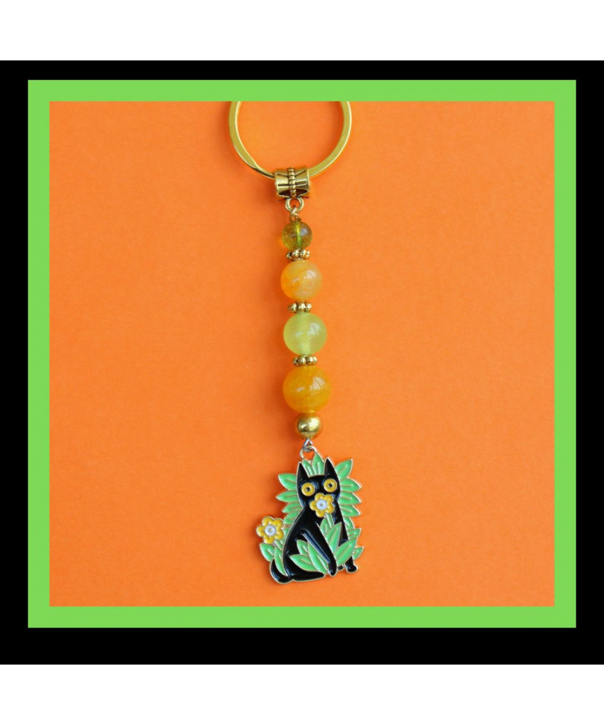 Porte-clefs Chat noir