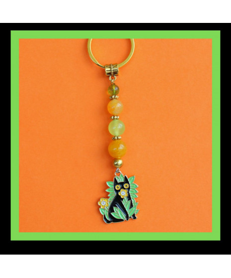 Porte-clefs Chat noir