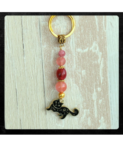 Porte-clefs Chat noir