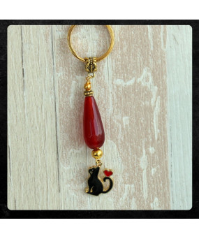 Porte-clefs Chat noir