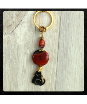 Porte-clefs Chat noir