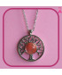 Pendentif Arbre de Vie en Quartz rose