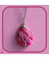 Pendentif Arbre de vie en  Agate rose