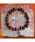 Bracelet Fleur de vie en Jaspe rouge