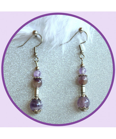 Boucles d'oreilles en Améthyste