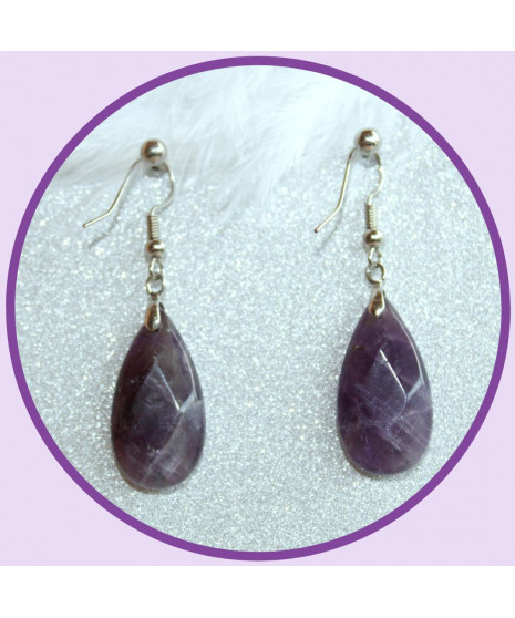 Boucles d'oreilles en Améthyste