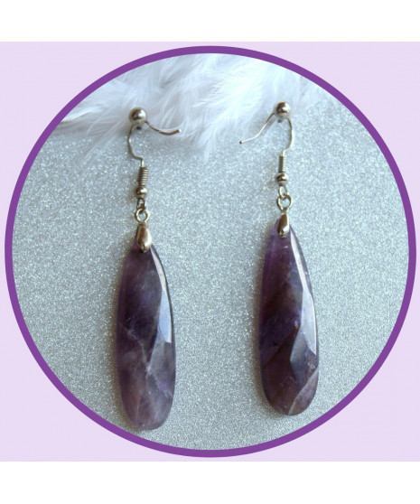 Boucles d'oreilles en Améthyste