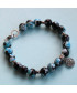 Bracelet Mandala en Agate feu bleue