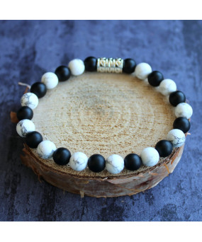 Bracelet en Howlite et...