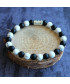 Bracelet en Howlite et Agate noire