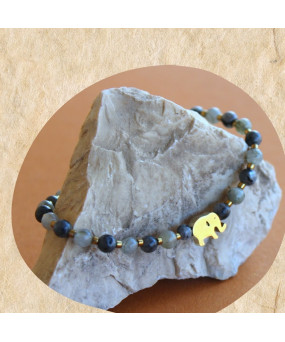 Bracelet Eléphant en Labradorite