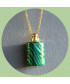 Pendentif Flacon de parfum en Malachite