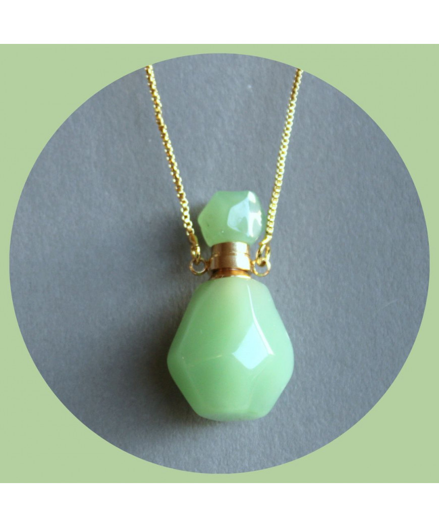 Pendentif Flacon de parfum en Aventurine