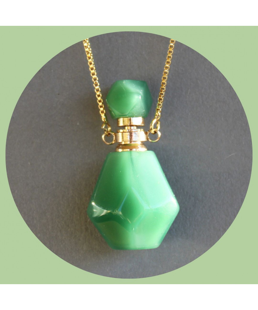 Pendentif Flacon de parfum en Aventurine