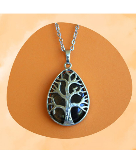 Pendentif Arbre de vie en Œil de tigre