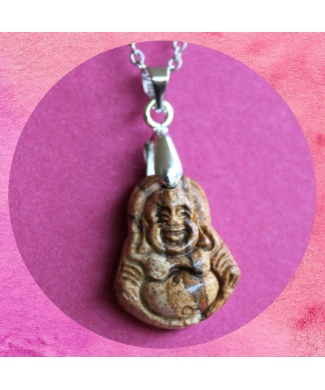Pendentif Bouddha en Jaspe paysage