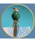 Marque-pages Chouette en Malachite
