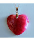 Pendentif Cœur en Agate rose
