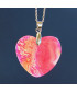 Pendentif Cœur en Agate rose