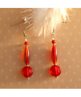 Boucles d'oreilles en Cornaline