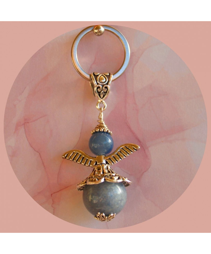 Porte-clefs Ange en Dumortiérite