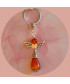 Porte-clefs Ange en Agate orange