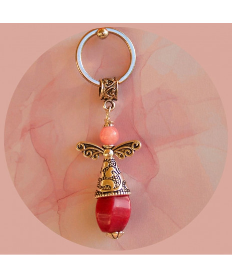 Porte-clefs Ange en Jade