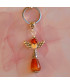 Porte-clefs Ange en Agate orange